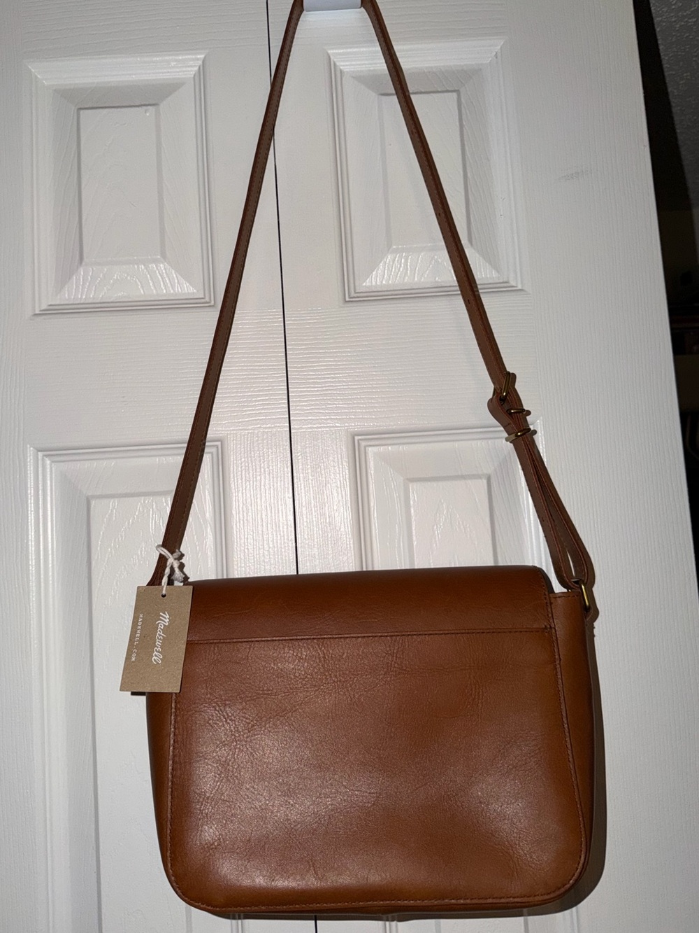 Madewell The Abroad Leather Shoulder Crossbody Bag Dark Toffee NWT - Picture 3 of 7